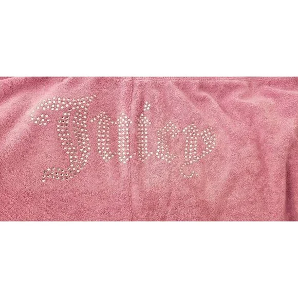 NWT JUICY COUTURE BLING TOWEL TERRY SHORTIE SET DEWBERRY XLARGE - Picture 15 of 15